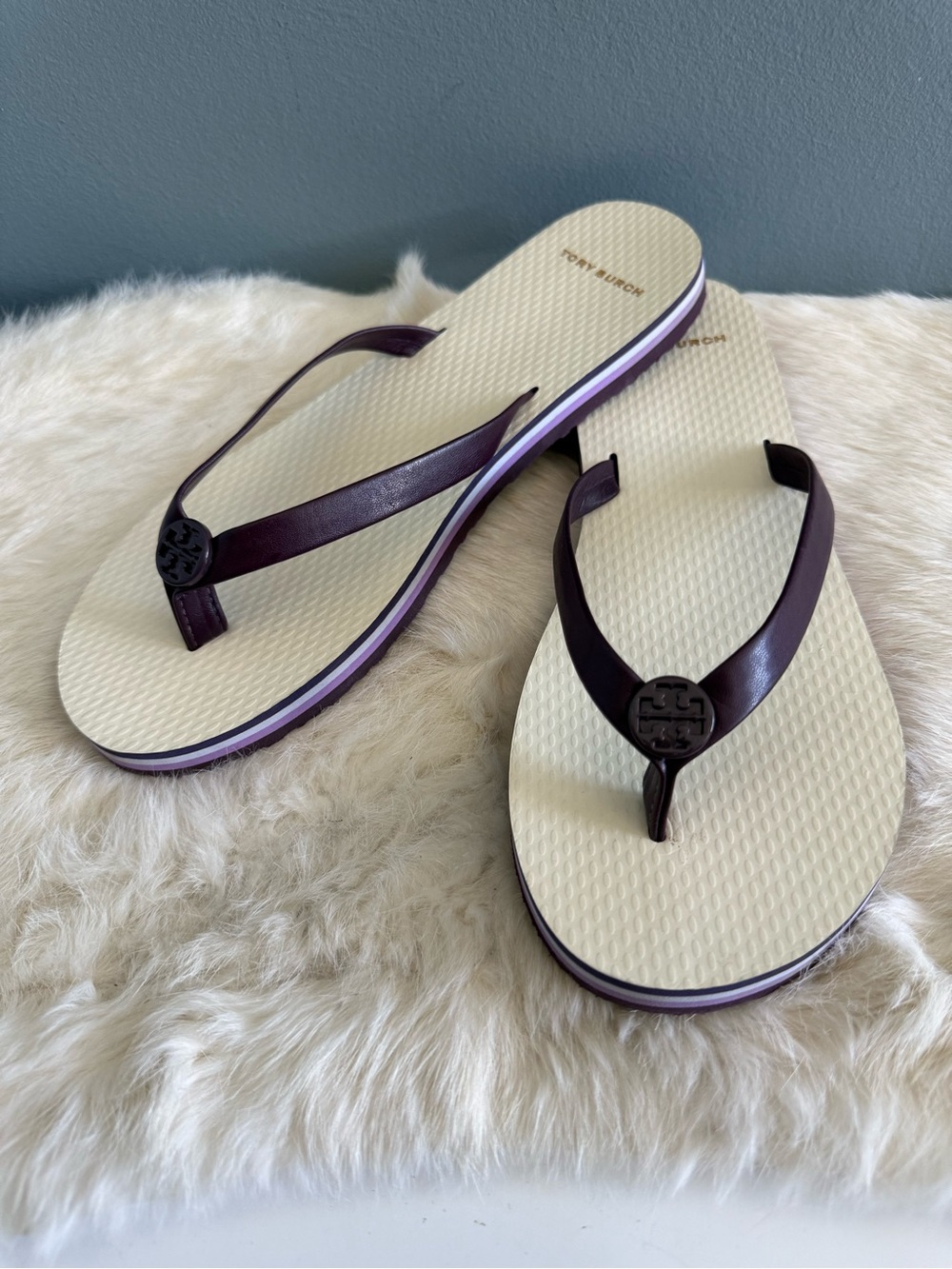 Tory Burch Mini Minnie Purple Flip Flop